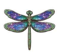 GLOBLELAND Metal Dragonfly Wall Art 27x22cm/10.6x8.66inch Outdoor Dragonfly Wall Decor Colorful Dragonfly Hanging Wall Sculpture for Home Bedroom Garden Decoration