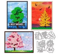 GLOBLELAND Overlay Tree Cutting Dies for Card Making Metal Layering Trees Die Cuts Cutting Dies Templates for Scrapbooking Journal Embossing Paper Craft Decor