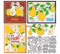 GLOBLELAND Pear Cutting Dies for DIY Scrapbooking Metal Flowers Branch Cut Dies Butterfly Die Cuts for Card Making Embossing Photo Album Craft Decor