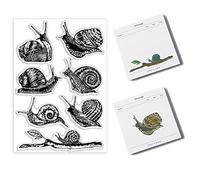 GLOBLELAND Realistic Snails Clear Stamps Silicone Clear Stamp Seals for Cards Making DIY Scrapbooking Photo Journal Album Decoration