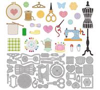 GLOBLELAND Sewing Tool Cutting Dies for DIY Scrapbooking Metal Sewing Machine Die Cuts Cutting Dies Template for Paper Card Making Decoration Album Craft Decor