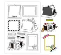 GLOBLELAND Silicone Clear & Acrylic Stamps - Vintage Style for Scrapbooking & Photo Decor, 160 x 110 mm