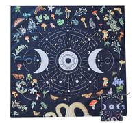 GLOBLELAND Snake Mushroom Tarot Cloth and Bag 30In Moon and Star Thick Velvet Fabric Tablecloth Moth and Butterfly Tarot Card Bag for Divination Tarot Card Wiccan Room Bar Home Wall