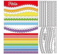 GLOBLELAND Stitch Borders Cutting Dies for Card Making Lace Border Metal Die Cuts Suture Frames Die Cut Dies for DIY Embossing Scrapbooking Crafts Paper Decor