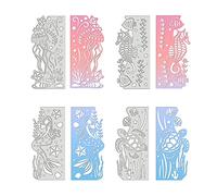 GLOBLELAND Summer Mermaid Cutting Dies for Card Making Ocean Border Metal Die Cuts Cutting Dies Stencils for DIY Scrapbooking Photo Album Decorative Embossing DIY Paper Card