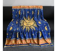 GLOBLELAND Sun Moon Throw 59×51 inch Divination Soft Cozy Flannel Blanket Washable Fuzzy Throw Blanket for Home Office Room Bed Sofa Chair Gift Wedding Christmas Anniversary