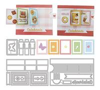 GLOBLELAND Triple Flip Cutting Dies for DIY Scrapbooking Metal 3D Page Frame Die Cuts Embossing Stencils Template for Paper Card Making Decoration Album Craft Decor