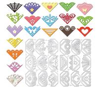 GLOBLELAND Various Book Corners Cutting Dies for DIY Scrapbooking Flowers Butterfly Corners Metal Die Cuts Photo Frame Cut Stencils for Halloween Card Making Embossing Album Christmas Craft Decor