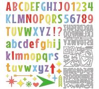GLOBLELAND Vintage Letter A to Z Cutting Dies for Card Making Number 0 to 9 Metal Die Cuts Elements Decorate Die Cut Dies for DIY Cards Scrapbooking Photo Album Crafts Decor