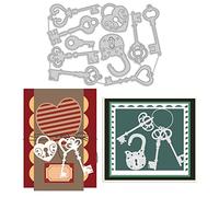 GLOBLELAND Vintage Love Keys Cutting Dies Metal Vintage Love Magic Locks Embossing Stencils Die Cuts for Paper Card Making Decoration DIY Scrapbooking Album Craft Decor