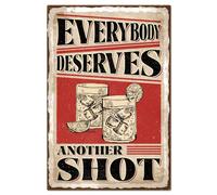 GLOBLELAND Wine Metal Tin Sign Another Shot Vintage Tin Signs 8x12 In Wine Family Poster For Indoor & Outdoor Home Bar Coffee Kitchen Wall Decor, Iron