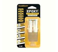 Globmann Epoxy Adhesive, 5 Minute Fast Curing Multi-Purpose Epoxy Glue for Repairing Hard Plastics, Metals, Ceramics, Wood, Etc (6ml)
