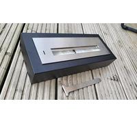 Globmetal Bio Ethanol Freestanding Fireplace Burner with Wool Insert, 360mm, 0.9L, Adjustable Lid