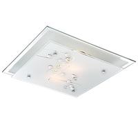 globo 48092-2 E27 2 x ILLU Metal White Chrome Ballerina I Ceiling Lamp