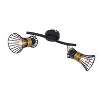 Luminosa Lighting Luminosa Purra Twin Ceiling Spotlight Black 2X E14