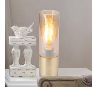 Globo Annika table lamp, brass and amber