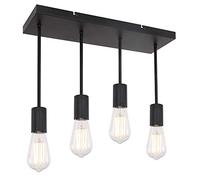 Luminosa Lighting Luminosa Martha Multi Arm Semi Flush Ceiling Lamp Black 4X E27