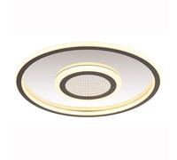 GLOBO Ceiling Light Dining Room Ceiling Light Memory 3 Levels LED with 3D Effect Aluminium Stainless Steel Metal 1x LED 40 W 2400 lm Warm White Diameter 43.2 x 5 cm