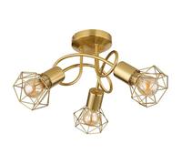 Luminosa Lighting Luminosa Xara I Multi Arm Semi Flush Ceiling Lamp Gold Colors 3X E14