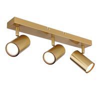 Luminosa Lighting Luminosa Robby Ceiling Spotlight Bar Gold Colours Brushed 3X Gu10