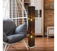 Globo Clarke floor lamp, black/gold leaf, height 118 cm, fabric