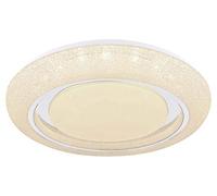 Luminosa Lighting Luminosa Rada Decorative Flush Ceiling Light White Led Dimmable 3000-6000K Remote Control Tuya Smart