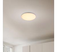 Globo Dori LED outdoor ceiling lamp, Ø 33 cm, white, plastic, IP54