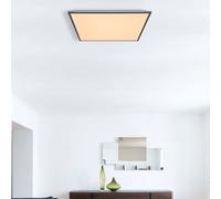 Globo Doro LED ceiling light, length 59 cm, white/graphite, aluminium