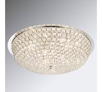Globo Emilia crystal ceiling light with LED bulbs