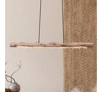 Globo Felicitas LED hanging lamp, wood, length 100 cm