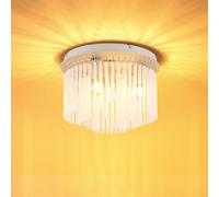 Globo Gorley ceiling light, white/sand, glass, Ø 32 cm, 5-bulb, E14
