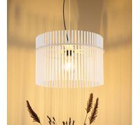 Globo Gorley pendant light, white/sand, glass, Ø 40 cm, E27