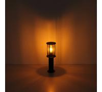 Globo Grasey pillar light, height 45 cm, black, stainless steel, IP54