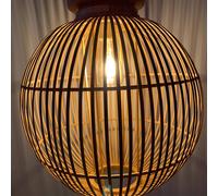 Globo Hildegard pendant light made of bamboo, Ø 30 cm