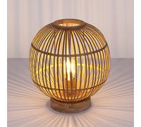 Globo Hildegard table lamp, made of bamboo, Ø 30 cm