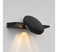 Globo Jasper LED wall lamp, height 28 cm, matt black, metal