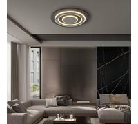 Luminosa Lighting Luminosa Jayden 48Cm Integrated Led Semi Flush Ceiling Light Anthracite Brushed Led 3000K