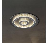 Globo Jayden LED ceiling light, black/anthracite, CCT, dimmable