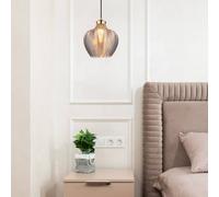 Globo Jessica hanging light, Ø 25 cm, smoke grey, glass