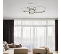 Globo LED ceiling lamp Rubio, length 114 cm, grey, CCT, 5-bulb