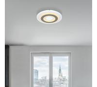 Luminosa Lighting Luminosa Sabatino 30Cm Integrated Led Semi Flush Ceiling Light White Led Dimmable 3000-6000K Remote Control
