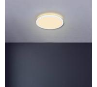 Globo LED ceiling lamp Sapana, white, Ø 42 cm, plastic, IP44