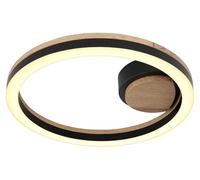 Luminosa Lighting Luminosa Beatrix Integrated Led Semi Flush Ceiling Light Matt Black Round Led 3000K