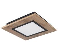 Luminosa Lighting Luminosa Lea Square Integrated Led Semi Flush Ceiling Light Matt Black Led 3000K