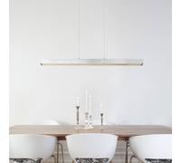 Globo LED hanging light Ethan, aluminium-coloured, metal, 150 cm, extendable