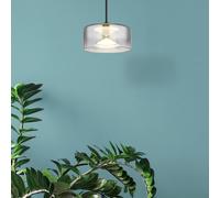 Globo LED pendant light Belinda, Ø 15 cm, smoke grey, glass