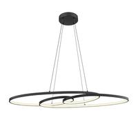 GLOBO LED Pendant Light Black Aluminium Design Light CCT Living Room Lamp Memory, 39 W 1880 lm Warm Cool White L x W x H 100 x 36 x 120 cm