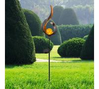 Globo LED solar light 33465, ground spike, bronze-coloured, metal, glass