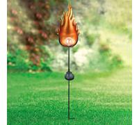 Globo LED solar light 33472 with a metal flame