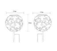 Globo LED solar light 36749S globe Ø 27 cm, silver, ground spike
